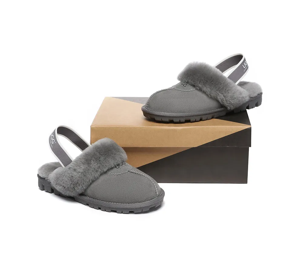 AUSTRALIAN SHEPHERD® UGG Slippers Sheepskin Wool Slingback Waffle Plus